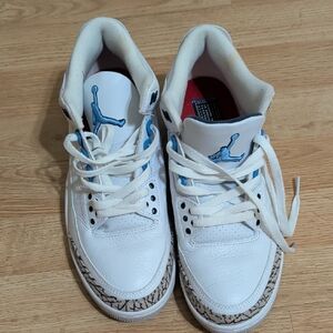 Nike White and Blue Athletic Shoes